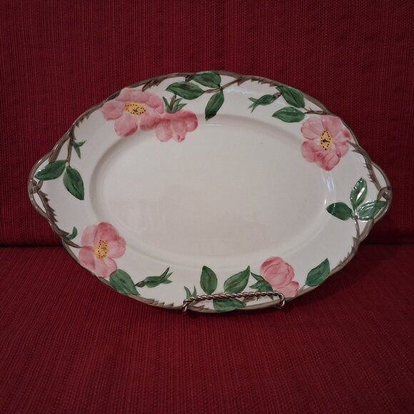 Franciscan Desert Rose 12 1/2" Oval Serving Platter 49-53 USA - Picture 1 of 8